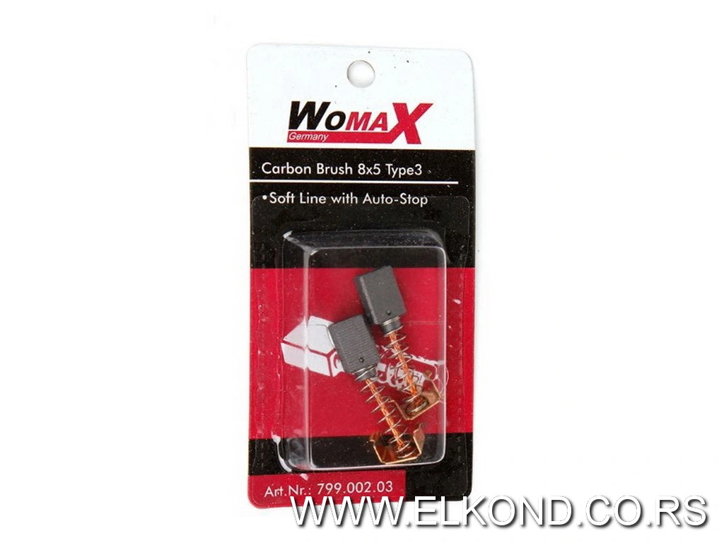 Ugljena četkica 5x8 WOMAX 2/1 set